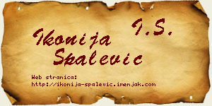 Ikonija Spalević vizit kartica